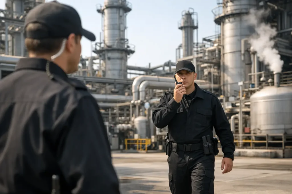 Guardias para plantas industriales con control real